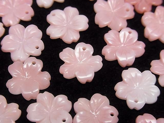 海螺殼 AAA 花朵 12mm 頂孔 2個