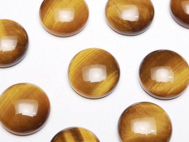 Gelber Tigerauge AA++ Runde Cabochon 12x12mm 4Stück