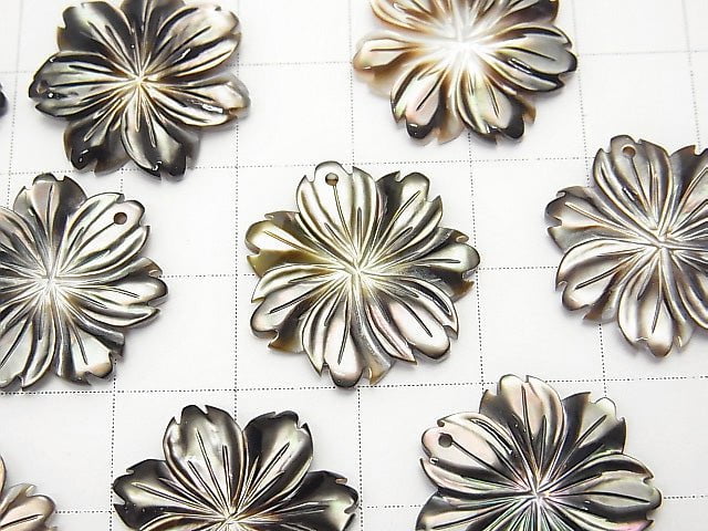 Hochwertige schwarze Muschel AAA Blume 20mm 2 Stück $5.79