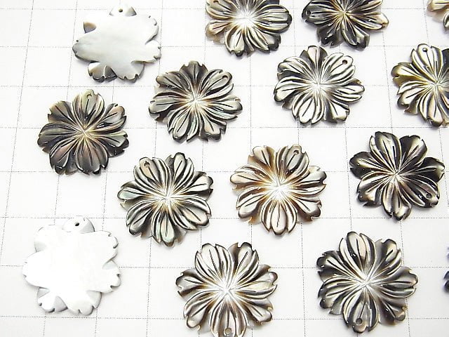 Hochwertige schwarze Muschel AAA Blume 20mm 2 Stück $5.79