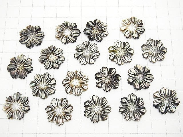 Hochwertige schwarze Muschel AAA Blume 20mm 2 Stück $5.79
