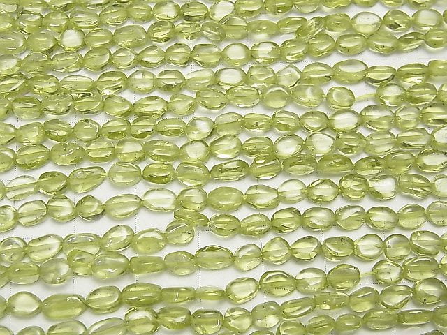 Hochwertiger Peridot AA++ Oval-Nugget 1 Strang Perlen (ca. 13 Zoll/32 cm)