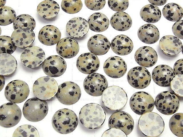 Dalmatian Jasper Round Cabochon 12x12mm 4pcs
