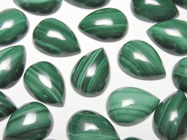 Malachit AAA Tropfenform Cabochon 14x10mm 3Stück