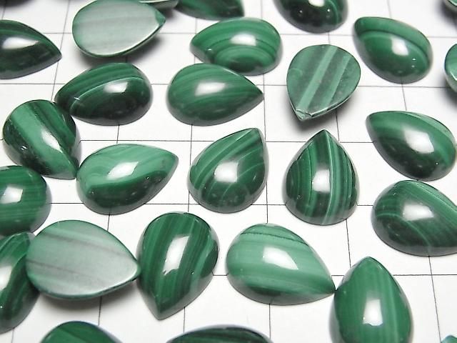 Malachit AAA Tropfenform Cabochon 14x10mm 3Stück