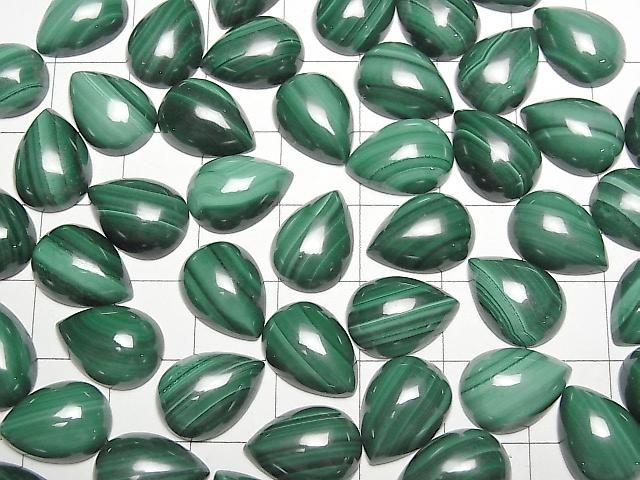 Malachit AAA Tropfenform Cabochon 14x10mm 3Stück