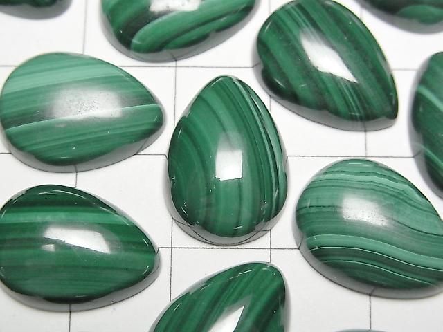 Malachit AAA Tropfenform Cabochon 18x13mm 3Stück