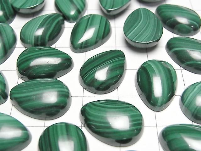Malachit AAA Tropfenform Cabochon 18x13mm 3Stück