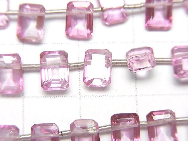 Hochwertiger rosa Topas AAA rechteckig facettiert 7x5x3mm 1/4 oder 1strang Perlen (28Stück)
