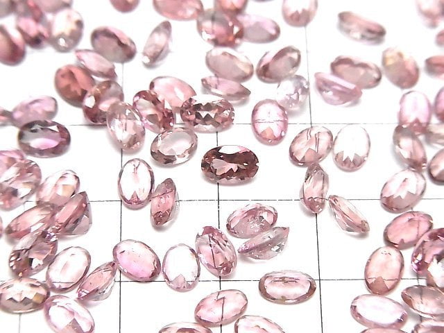 Hochwertiger rosa Turmalin AAA lose ovale facettierte 6x4mm 5 Stück