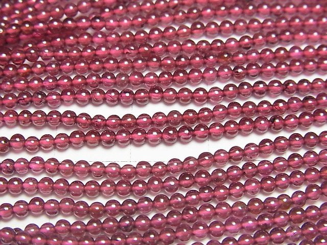 2 Stück 6,79 $! Granat AAA-Rund 2mm 1 Strang Perlen (ca. 15 Zoll / 36 cm)