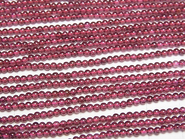 2 Stück 6,79 $! Granat AAA-Rund 2mm 1 Strang Perlen (ca. 15 Zoll / 36 cm)
