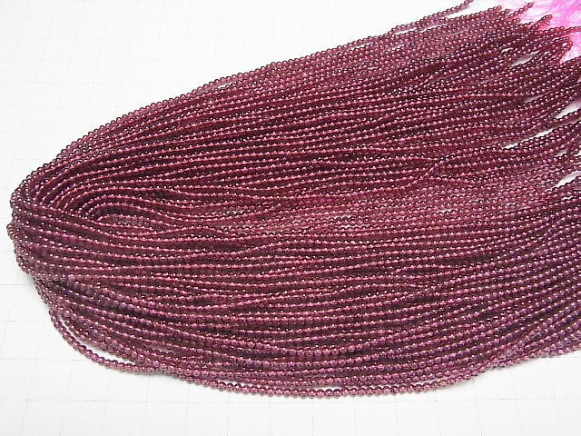 2 Stück 6,79 $! Granat AAA-Rund 2mm 1 Strang Perlen (ca. 15 Zoll / 36 cm)