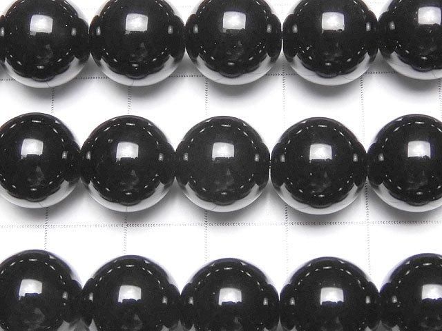 西藏黑水晶 AAA 圓珠 12mm 1/4 或 1 串 (約 15 英吋/36 公分)