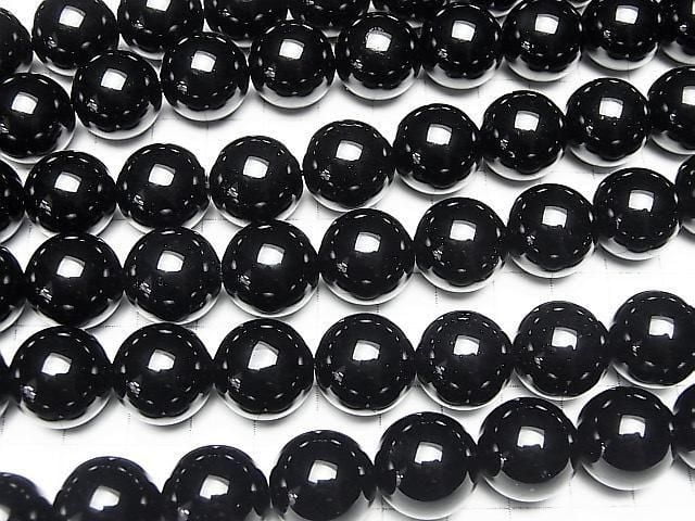 西藏墨晶石英AAA圓珠 16mm 1/4 或 1串珠(約15英吋/36公分)