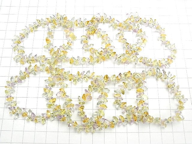 Hochwertiger gemischter Stein AAA oval facettiert 7x5mm 1/4-Armband