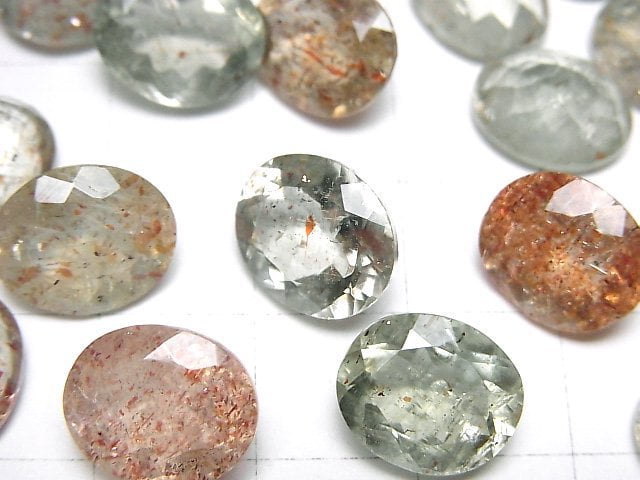 Hochwertiger Multicolor Sonnenstein AAA Lose Stein Oval Facettiert 12x10mm 3 Stück