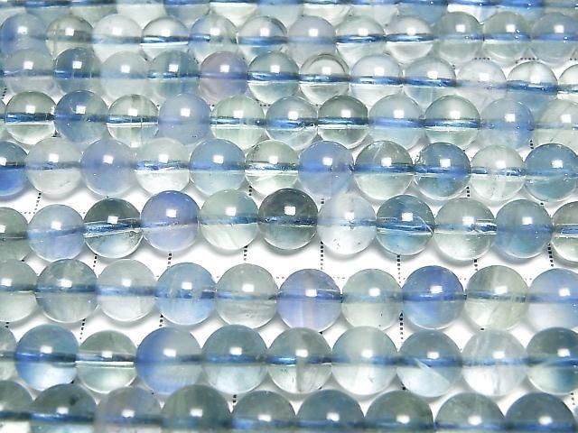 Blue-green Fluorite AAA Round 8mm half or 1strand beads (approx. 15 inches/37 cm)
