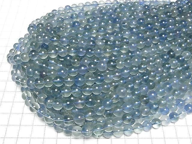 Blue-green Fluorite AAA Round 8mm half or 1strand beads (approx. 15 inches/37 cm)
