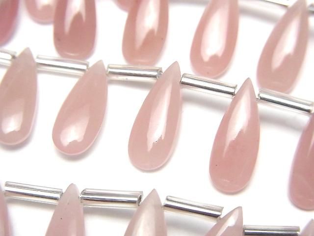 Guava-Quarz AAA Birnenform (glatt) 15x6mm halb oder 1Strang Perlen (8Stück)