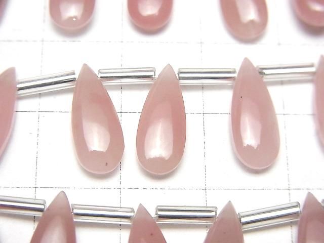 Guava-Quarz AAA Birnenform (glatt) 15x6mm halb oder 1Strang Perlen (8Stück)
