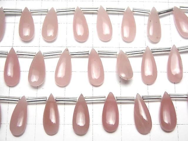Guava-Quarz AAA Birnenform (glatt) 15x6mm halb oder 1Strang Perlen (8Stück)