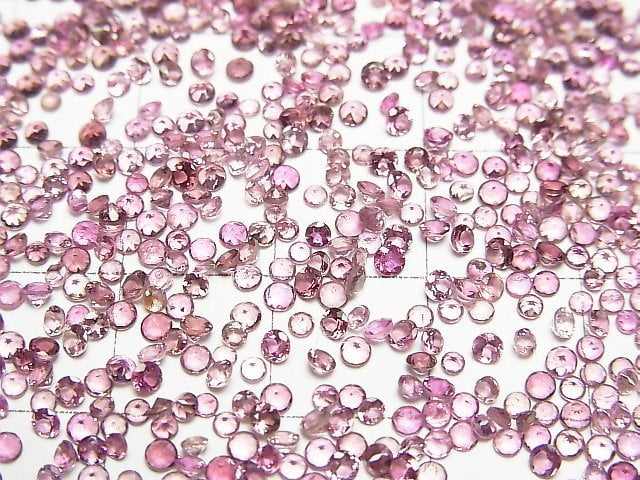 Hochwertiger rosa Turmalin AAA lose Steine rund facettiert 2x2mm 25 Stück