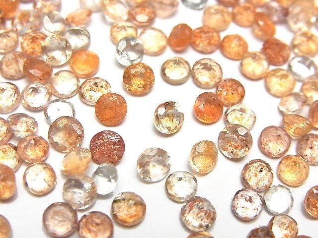 High Quality Multicolor Sunstone AAA Loose Stone Round Faceted 4x4mm 10pcs