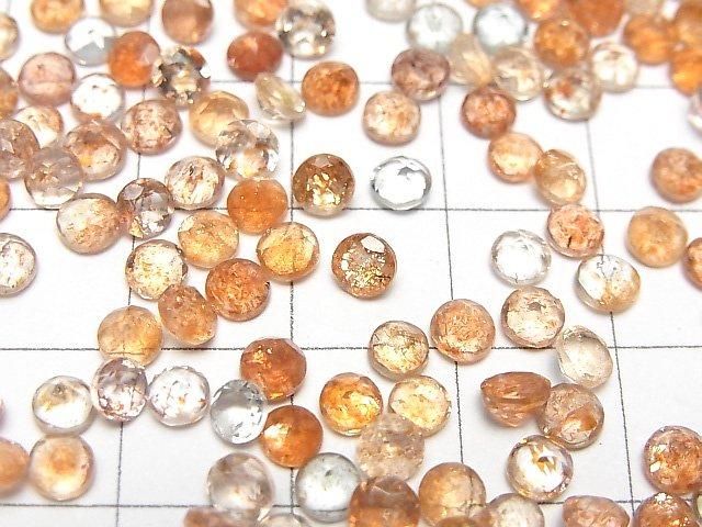 High Quality Multicolor Sunstone AAA Loose Stone Round Faceted 4x4mm 10pcs