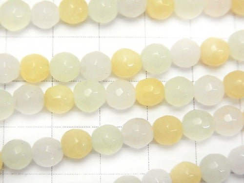 Mixed Stone 128Faceted Round 6mm 1strand beads (aprx.15inch/38cm)