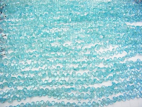 Hochwertiger Apatit AA++ Tropfenform (glatt) halb oder 1strang Perlen (ca. 7 Zoll / 18 cm)