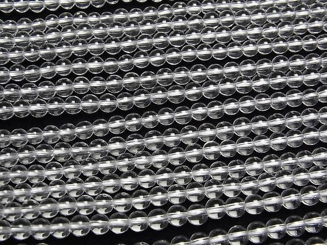 Kristallquarz AAA Rund 4mm 1 Strang Perlen (ca. 15 Zoll/37 cm)