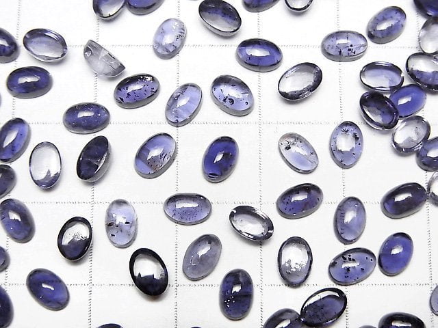 Hochwertiger Iolith AAA ovaler Cabochon 6x4mm 5 Stück 3,79 $!
