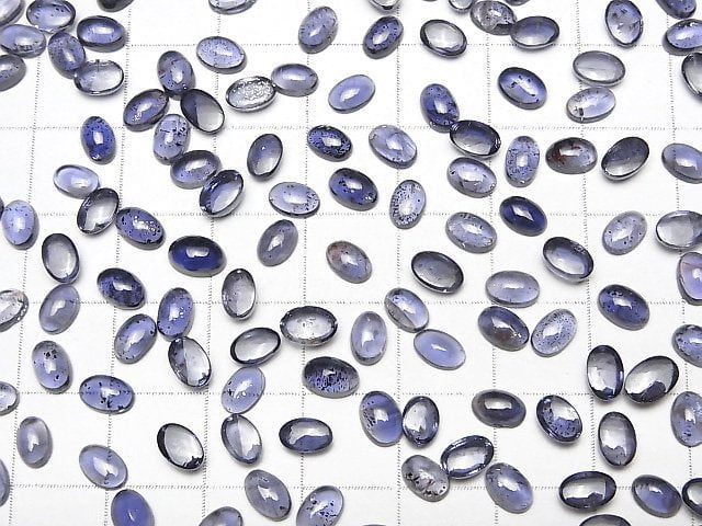 Hochwertiger Iolith AAA ovaler Cabochon 6x4mm 5 Stück 3,79 $!