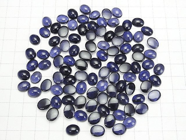 Hochwertiger Iolith AAA ovaler Cabochon 10x8mm 2 Stück