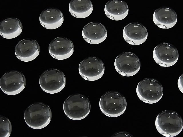 Kristall AAA Rund Cabochon 12x12mm 2Stück
