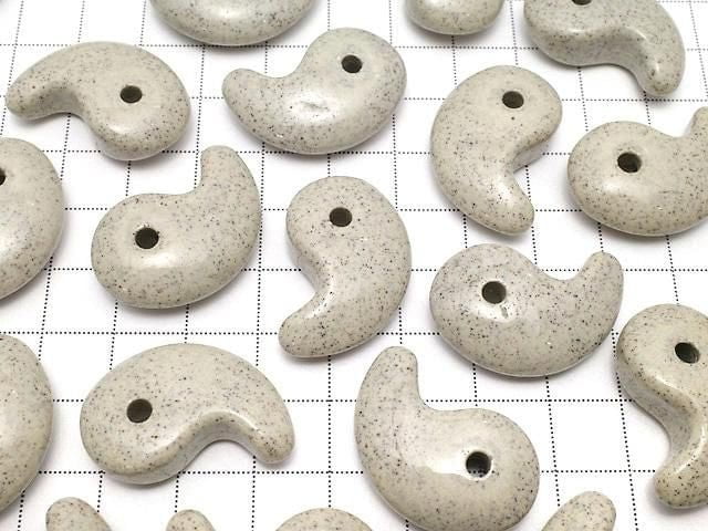 Taiwan Hokutolit Komma-förmiger Perle 30x20mm 1Stück