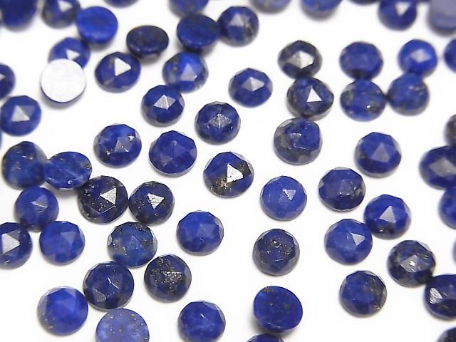 Lapislazuli AA++ Rund Rosen-Schliff 4x4mm 10Stücke