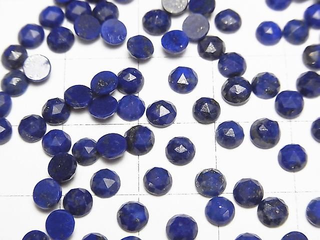 Lapislazuli AA++ Rund Rosen-Schliff 4x4mm 10Stücke