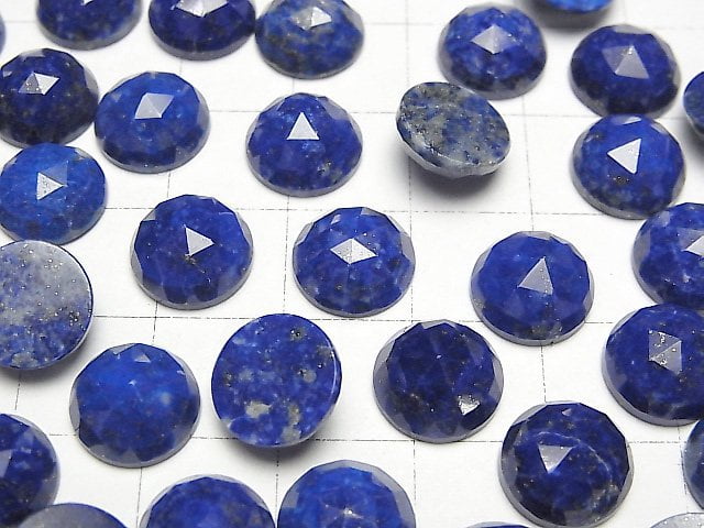 Lapislazuli AA++ Rund Rosen-Schliff 10x10x4mm 3Stücke 11,79$!