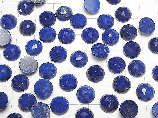 Lapislazuli AA++ Rund Rosen-Schliff 10x10x4mm 3Stücke 11,79$!
