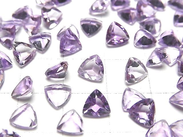 Hochwertiger rosa Amethyst AAA Lose Stein Dreieck-facettiert 6x6mm 5 Stück