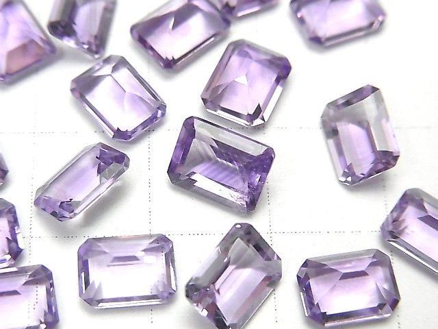 高品質紫水晶 AAA 級裸石 刻面長方形 8x6mm 5顆