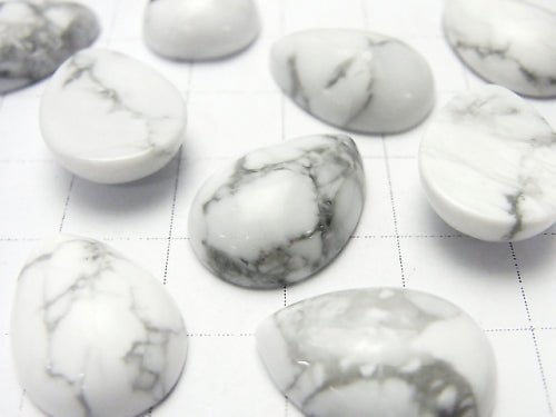Howlit Magnesit Tropfenform Cabochon 18x13mm 3 Stück