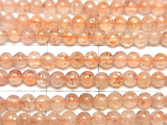 Sunstone AA+ Round 3mm 1strand beads (aprx.15inch/37cm)