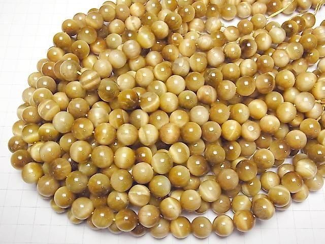 Goldenes Tigerauge AAA Rund 12mm 1/4 oder 1 Strang Perlen (ca. 14 Zoll / 34 cm)