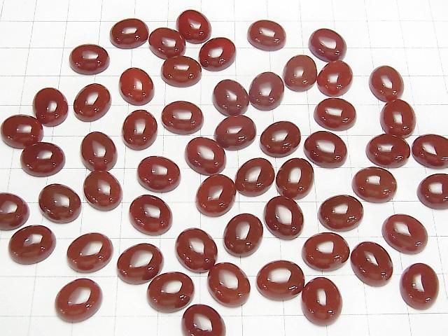 Roter Achat AAA Ovaler Cabochon 12x10mm 4Stücke