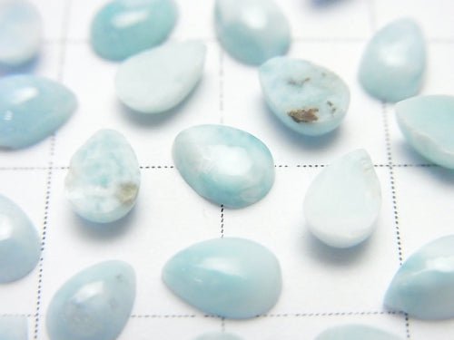 10pcs $11.79! Larimar Pectolite AA++ Pear shape Cabochon 6x4mm 10pcs