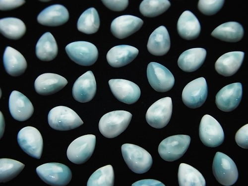10pcs $11.79! Larimar Pectolite AA++ Pear shape Cabochon 6x4mm 10pcs