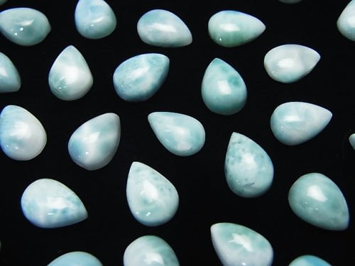 Larimar Pectolite AA++ Pear shape Cabochon 10x7mm 5pcs